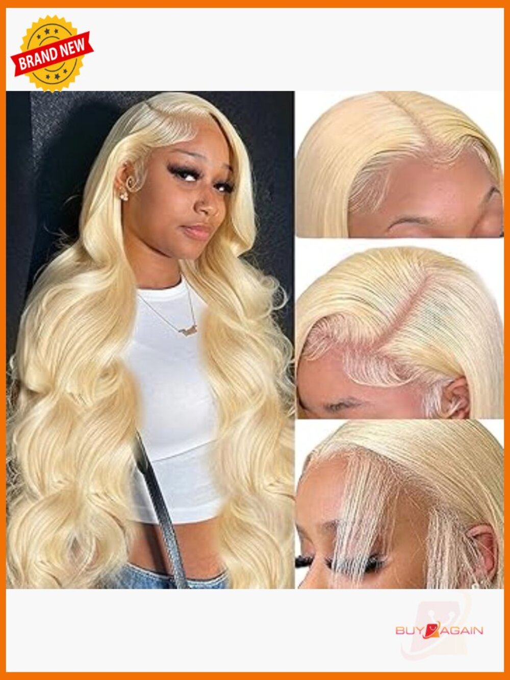 13x6 Body Wave Lace Front Wig Human Hair 200% Density Pre Plucked Glueless